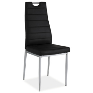 Smartshop Jídelní čalouněná židle H-260, černá/chrom