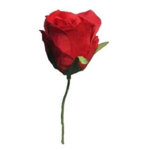 Růže květ zápich umělá červená 17cm