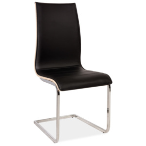 Jídelní čalouněná židle H-133, černá/dub sonoma