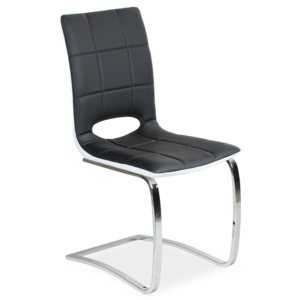 Jídelní čalouněná židle H-431, černá/bílá