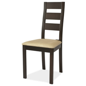 Jídelní čalouněná židle CB-44, wenge/béžová