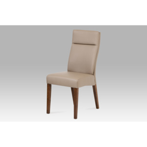 Jídelní židle BE22cap WAL, koženka cappucino / ořech