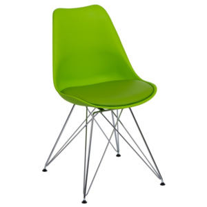 Židle DSR zelená, polstrovaný sedák 64383 CULTY