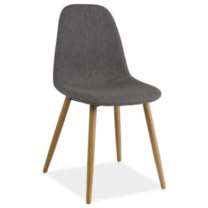 Smartshop Jídelní čalouněná židle RUBI šedá/buk