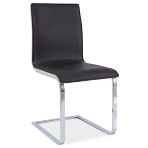 Jídelní čalouněná židle H-690, černá/dub sonoma