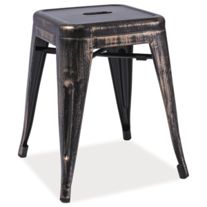 Smartshop Kovový taburet - stolek SPOT černá přetíraná