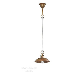 Il Fanale Barco, závěsná lampa z mosazi a železa, 1x46W E14, průměr 20cm ilf 207.09.OF