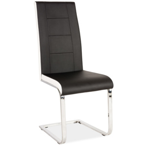 Jídelní čalouněná židle H-629, černá/bílé boky