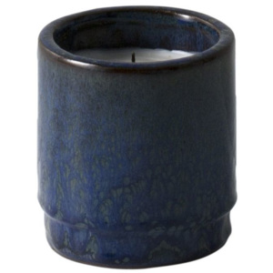 Vonná svíčka v keramickém svícnu Blue