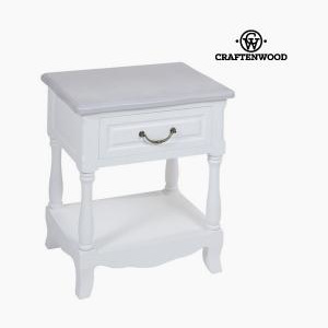 Bílý noční stolek Anežka - dřevo Pavlovnie