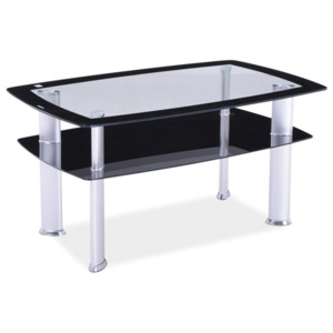 Smartshop Konferenční stolek DARIA C, sklo/černá