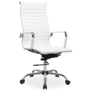 Smartshop Kancelářská židle Q-040 bílá ekokůže