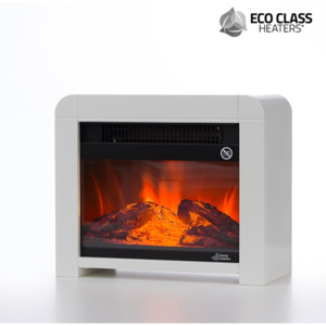 Elektrický slídový krb Eco Class Heaters EF 1200 w (bílý)