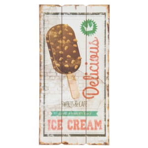 Dřevěná cedule Ice cream - 30*2*60 cm Clayre & Eef