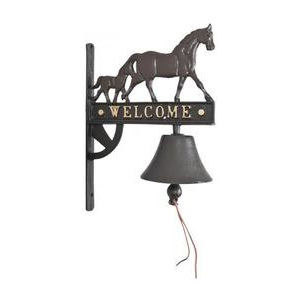 Závěsný zvonek s dekorem koně (33*26*13 cm)