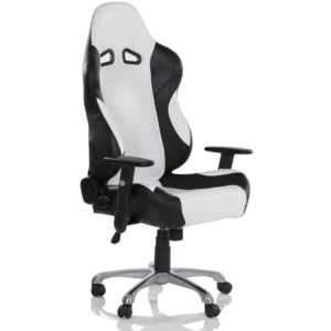 Kancelářská otočná židle RS RACER SEAT, černá/bílá