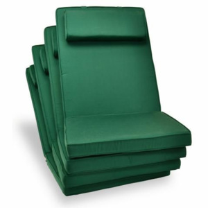 4 x kvalitní potah na židli s vysokým opěradlem Garth, zelený