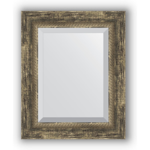 Zrcadlo s fazetou, staré dřevo s krouceným detailem