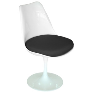 Židle Tulip, bílá/černý sedák 63554 CULTY