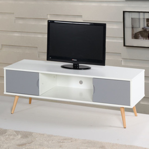 TV stolek bílo-šedý Stan