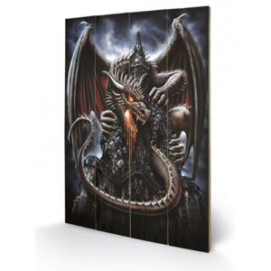 Dřevěný obraz Spiral - Dragon Lava, (40 x 59 cm)