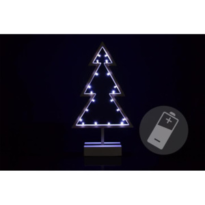 Vánoční dekorace - stromek - studená bílá, 20 LED, 38 cm