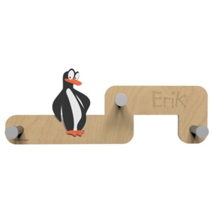 Dětský designový nástěnný věšák CalleaDesign tučňák 55cm