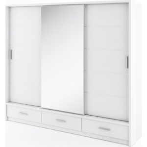Casarredo Šatní skříň 01 ARTI 250 bílá zrcadlo