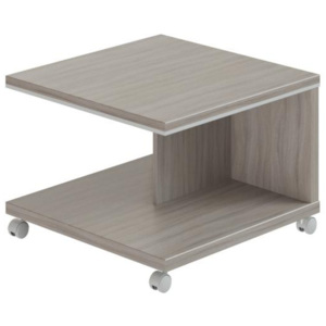 Konferenční stolek Wels - mobilní, 700 x 700 x 500 mm, dub šedý