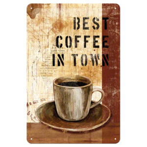 Plechová cedule Best Coffee in Town Rozměry: 20x30cm