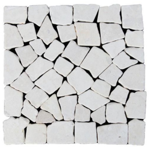 Mramorová mozaika Garth- bílá obklady 1ks