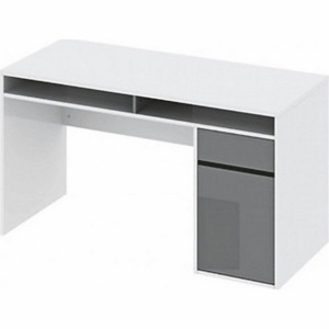 Casarredo *Psací stůl AGENT bílý lesk/šedý lesk