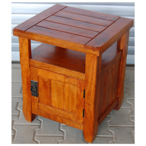 Noční stolek Dhari Natural z mangového dřeva BK-NS