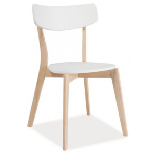 Jídelní židle TIBI bílá/dub