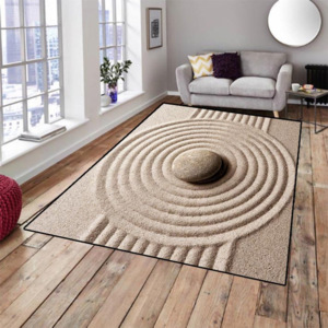 BIGA sand moderní koberec, hnědý Velikost: 90x140