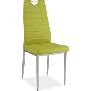 Casarredo Jídelní čalouněná židle H-260 zelená/chrom