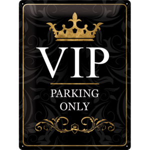 Nostalgic Art Plechová cedule VIP Parking only Rozměry: 30x40cm, Barva: černá