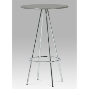 Barový stůl šedá / chrom, pr. 60 cm