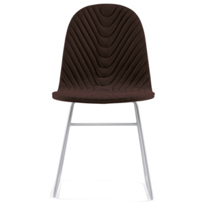 Hnědá židle s kovovými nohami IKER Mannequin V Wave