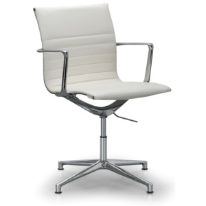 Kožená konferenční židle EXCLUSIVE II, bílá