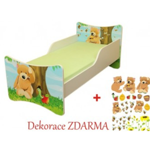 Spokojny Sen Dětská postel Medvídek bez úložného prostoru 140x70cm
