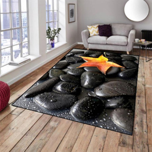 BIGA black stone moderní koberec, šedý Velikost: 90x140