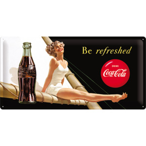 Nostalgic Art Plechová cedule Coca Cola Refresh Rozměry: 25x50cm