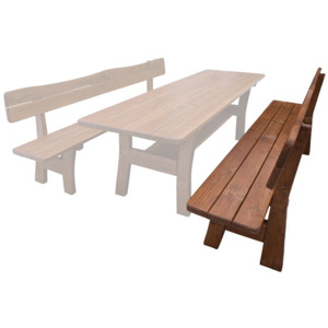 Drewmax MO261 lavice - Zahradní lavice ze smrkového dřeva, lak 180x55x93cm - Bělený lak