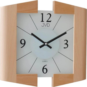Luxusní světlé dřevěné nástěnné hodiny JVD N12047. 68
