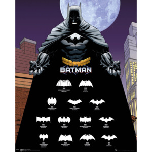 Plakát, Obraz - Batman - Logos, (40 x 50 cm)