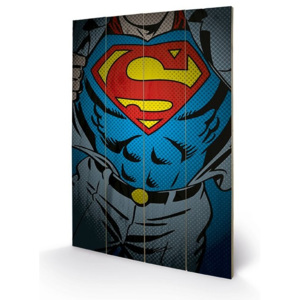 Dřevěný obraz DC Comics - Superman Torso, (40 x 59 cm)