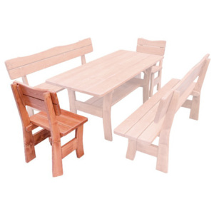 Drewmax MO263 židle - Zahradní židle ze smrkového dřeva, lakovaná 53x55x93cm - Dub lak
