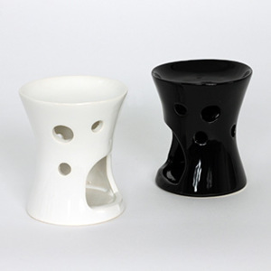 Aroma lampa keramická, mix barev, bílá, černá - ARL012