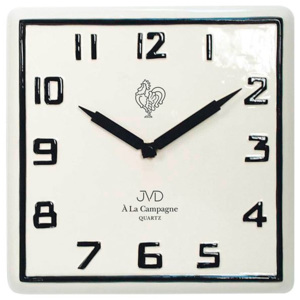 Nástěnné keramické hodiny JVD quartz TS2618.1 francouzského vzhledu